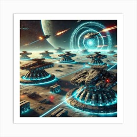 Asterian Nebula Sentinels Anti Space 1 Art Print