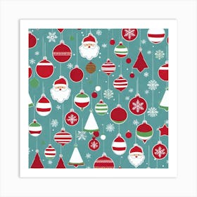 Christmas Ornaments 84 Art Print