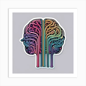 Brain - Sticker Art Print