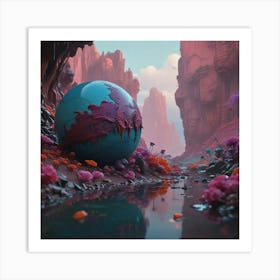 World In Bloom Art Print