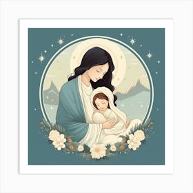Jesus And Baby 2 Art Print