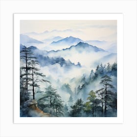 Chinese Mountains Art Print