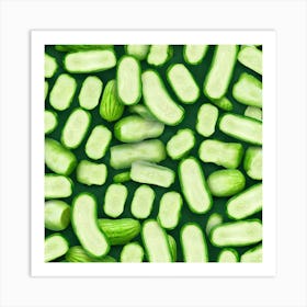 Cucumber As A Frame (83) Art Print