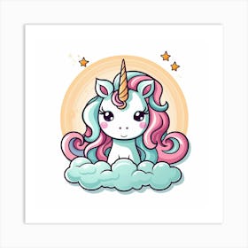 Cute Unicorn 547 Art Print