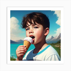 Ice Cream Boy Art Print