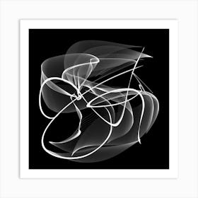 Gestural Wavy Smoke 9 Art Print