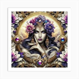 Goddess Of Flowers Art Print