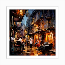 New Orleans Street Scene 2 Art Print