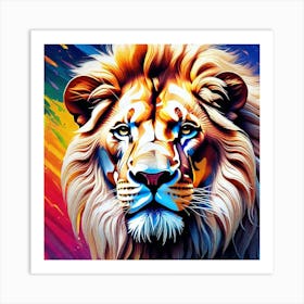 Lion Painting 96 Art Print