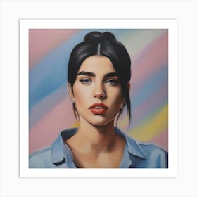 Portrait Of A Good Looking Woman Art Print