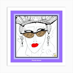 the color purple-Piccolo Amore POP QUEEN by Jessica Stockwell Art Print