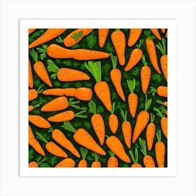 Carrots Seamless Pattern 1 Art Print