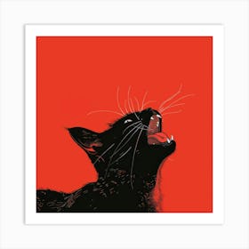 Cat Yelling Art Print