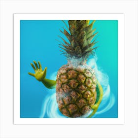 Pineapple In The Air Art Print