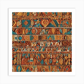 A Vibrant Piece Featuring Traditional African Tribal Patterns And Motifs In Bold Earthy Colors Celeb 1328788889 Art Print