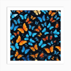 Colorful Butterflies Art Print