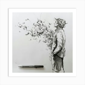 Man With A Pen and a Soul Art Print