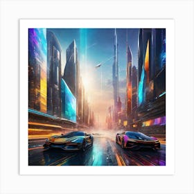 Futuristic City 155 Art Print