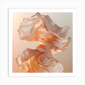 Light Pink Silky Abstract Art Print