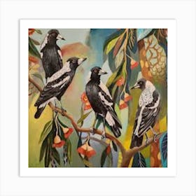 Magpies Art Print