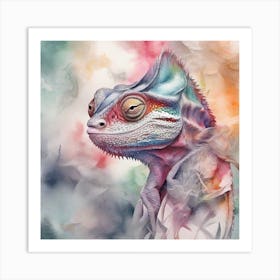 Colorful Chameleon 1 Art Print