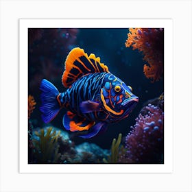 Blue Fish Art Print