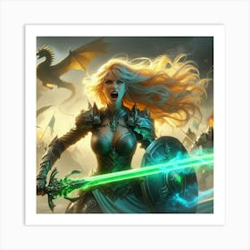 Elven Warrior 3 Art Print