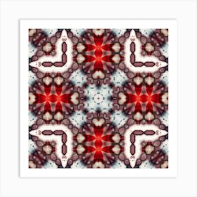 Abstraction Watercolor Pattern Red Art Print