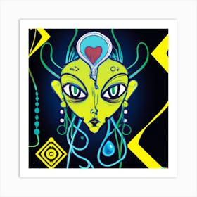 Alien Head Art Print