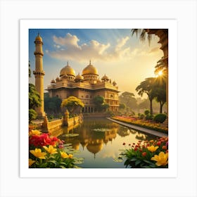 Sunrise At The Palace Art Print