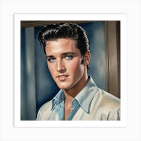 Elvis Presley Gaze of the King Rock'n'Roll Art Print