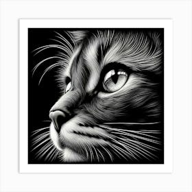 Cat Portrait 3 Art Print