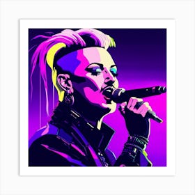 Cyberpunk Boy George Art Print