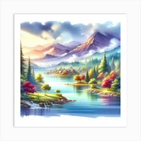 Landscape Painting 202 Art Print