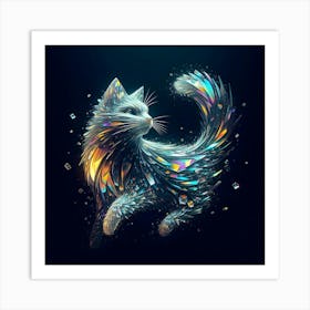 Abstract Cat 4 Art Print