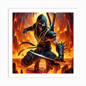 Hellfire Ninja 1 Art Print