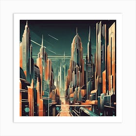 Futuristic City 22 Art Print