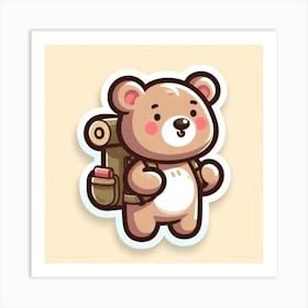 Teddy Bear Sticker Art Print