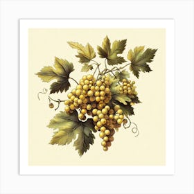 Golden Grapes Art Print