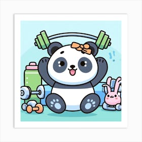 Cute Panda Art Print