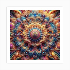 Psychedelic abstract patterns Art Print