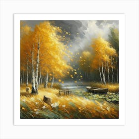 Autumn In The Woods 4 Art Print