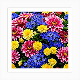 Dahlias 2 Art Print