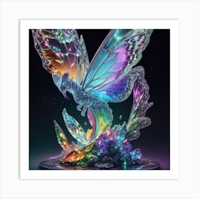 Crystal Butterfly Art Print