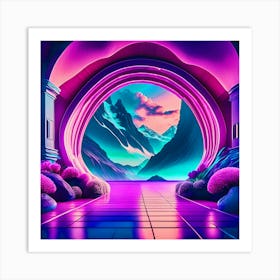 Psychedelic Landscape Art Print