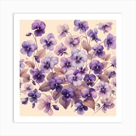 Violets 12 Art Print