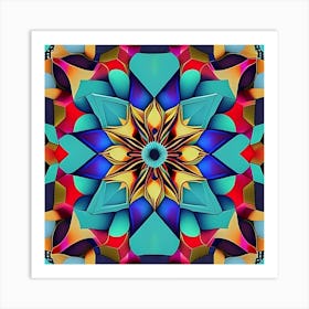 Psychedelic Mandala 9 Art Print