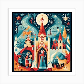 Christmas At The Castle Art Print