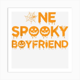 Mens One Spooky Boyfriend Funny Group Matching Halloween Costume Art Print