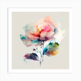 Watercolor Flower Abstract 9 Art Print